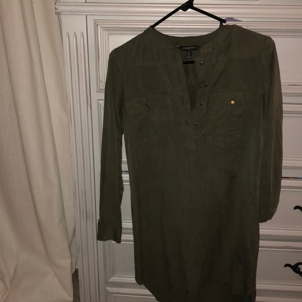 Banana Republic Hunter Green Tunic/Dress